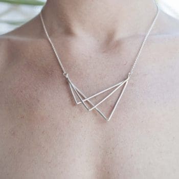 Urbs Necklace - Silver geometric necklace