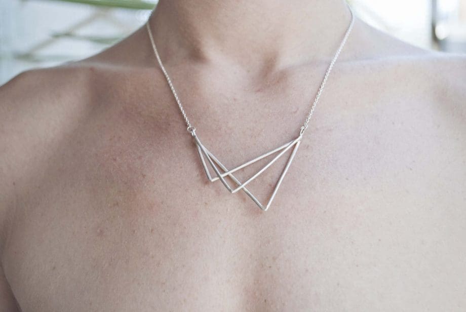 Urbs Necklace - Silver geometric necklace