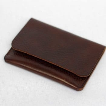 Single pocket leather wallet