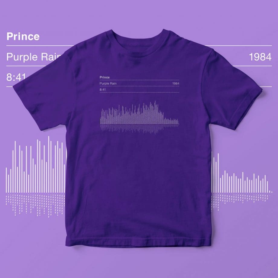 Prince Purple Rain Graphic Sound Wave T-shirt