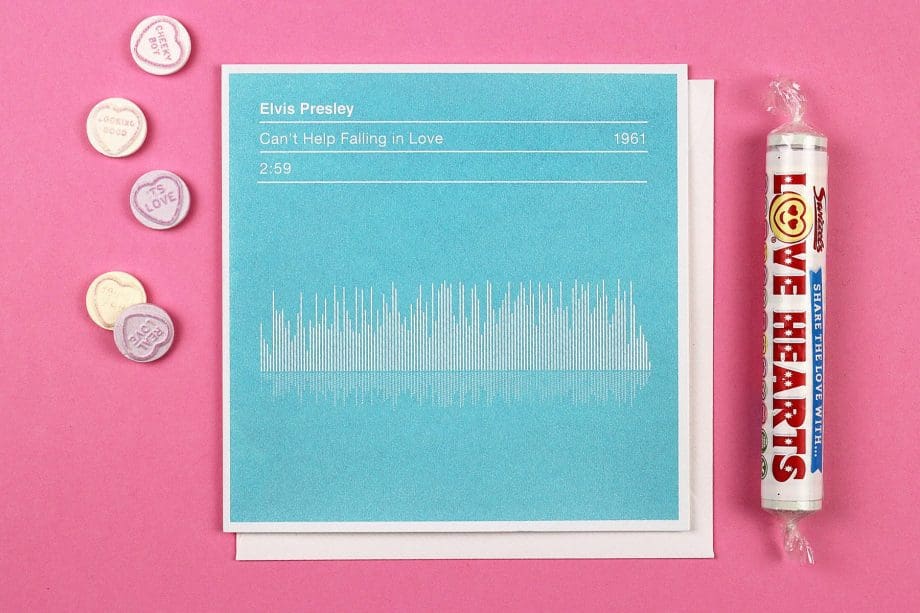 Elvis Presley sound wave card