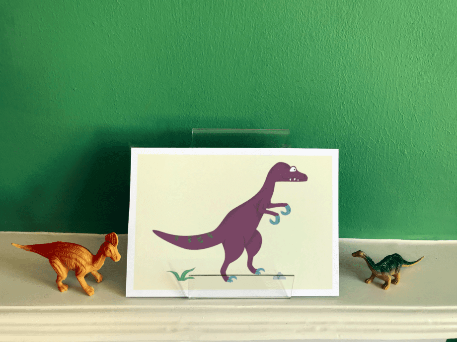 Velociraptor Dinosaur Digital Art Print