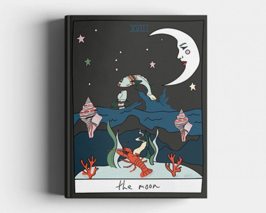 The Moon Tarot Card journal