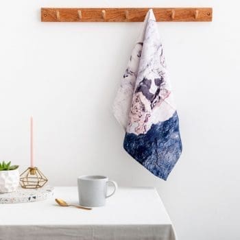 Soft Pink and Blue Aspect Texture Cotton Tea towel
