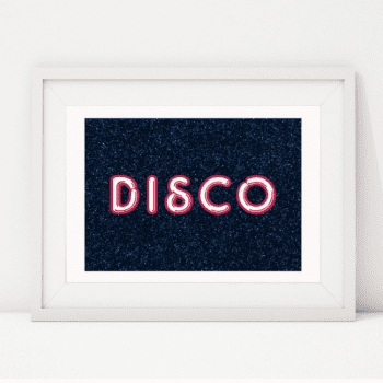 Disco - Glitter Art Print