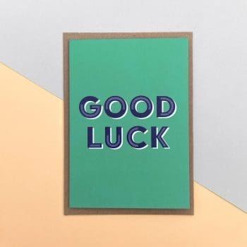 Green Good luck greeting card