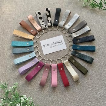 Handmade Leather Keyring - Choice of colours