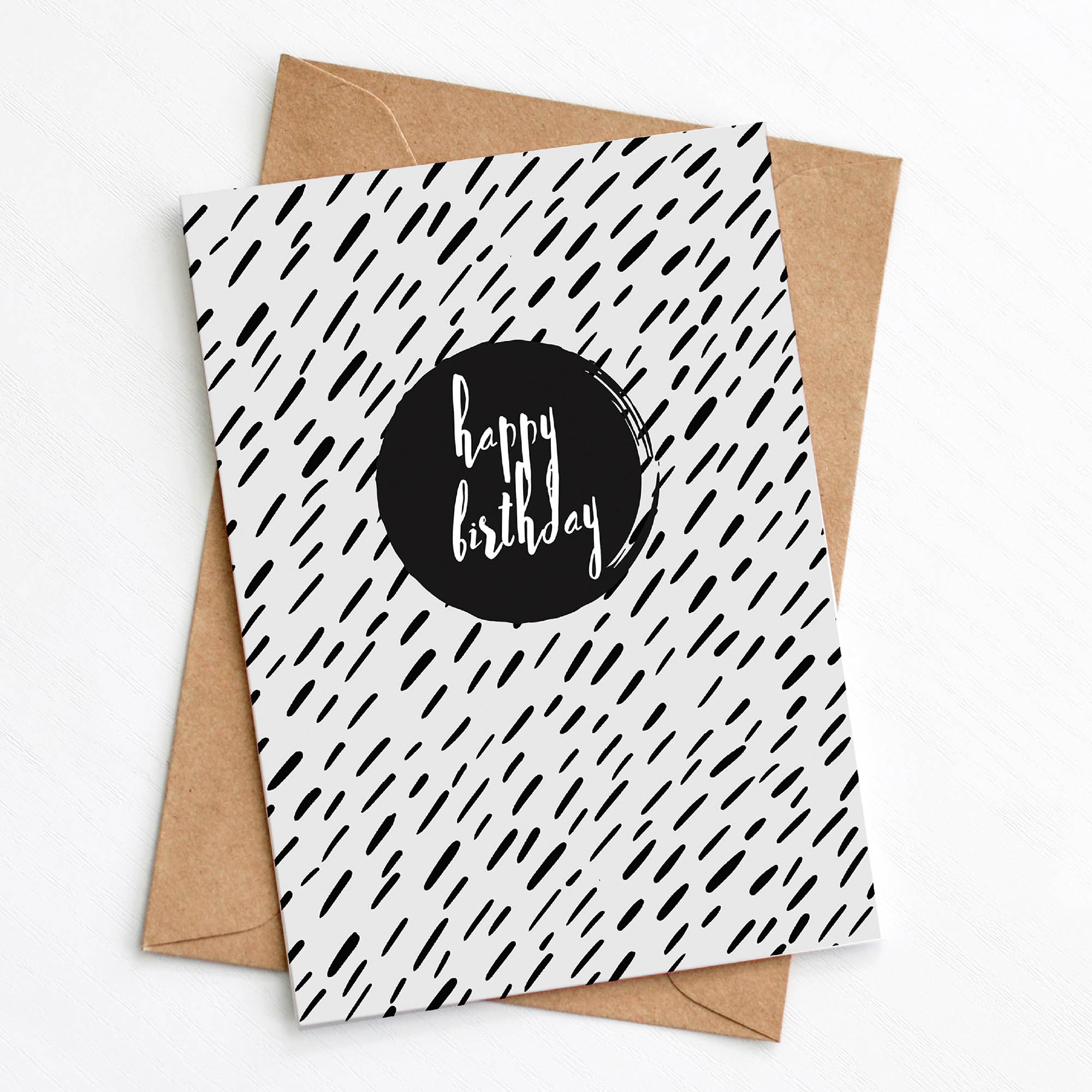 Birthday Card - Black Dash Design – Urban Makers