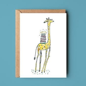 Party Giraffe - Birthday Card
