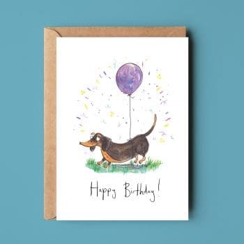 Sausage dog - Birthday Card