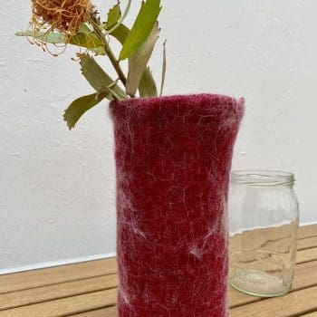 Red Wine, Felt Vase and Pot Cover