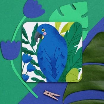 Hyacinth Macaw Coaster, Parrot Coaster
