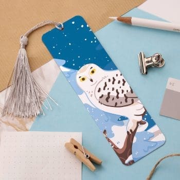 Snowy Owl Aluminium Bookmark