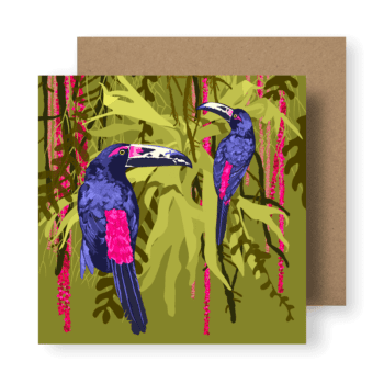 Toucans In The Jungle - Sustainable Greeting Card