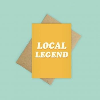 Local Legend eco-friendly greeting card