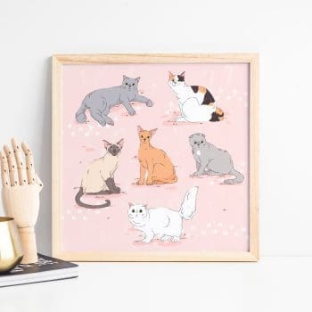 Cats Art Print - Cat Illustration