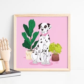Dalmatian Art Print - Dog Illustration