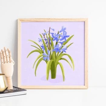 Hyacinth Art Print - Flower Illustration