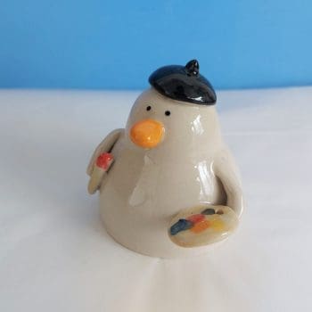 Quackson Pollock - Handmade Ceramic Duck Ornament