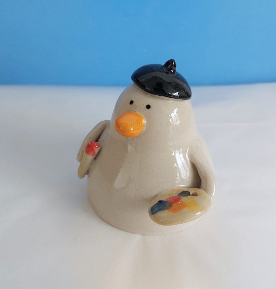 Quackson Pollock - Handmade Ceramic Duck Ornament
