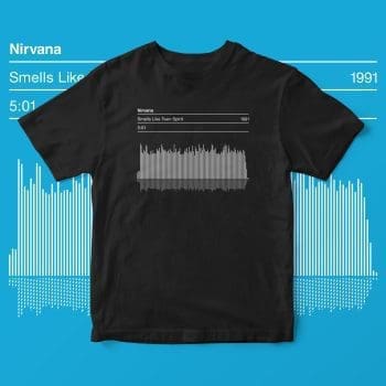 Oasis Live Forever Song Sound Wave Graphic T Shirt