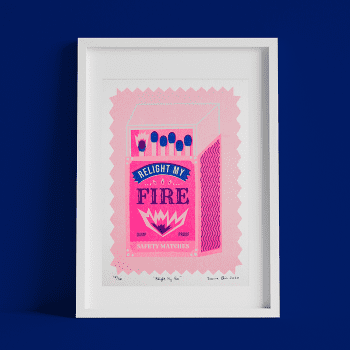 Relight My Fire A5 Risograph Print
