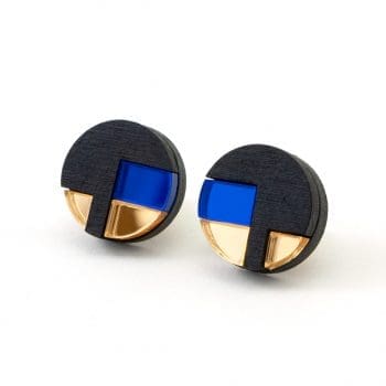FORM067 NUT Stud Earrings - Blue
