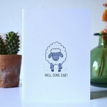Congratulations Card - Thank You Card “Ewe are awesome”