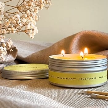 Aromatherapy Lemongrass 3 Wick Soy Candle