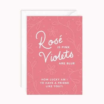 Rosé is Pink Friendship | Galentines Day Card | Friendship Card