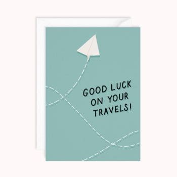 Good Luck On Your Travels | Bon Voyage Greeting Card