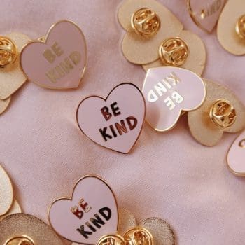 Be Kind Pin Badge | Enamel Lapel Kindness Heart Pin