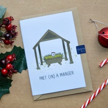 Christmas Card - Pret in a Manger