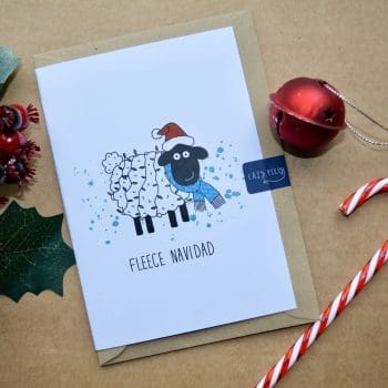 Funny Pun Christmas Card - Fleece Navidad