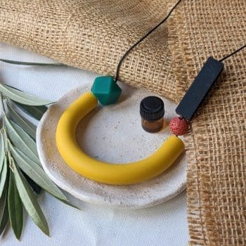 Mustard, Black and Rust Silicone Necklace
