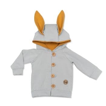 Baby and Toddler Grey Rabbit Hoodie