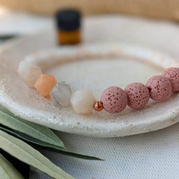 Aromatherapy Lava Bead Gemstone Beaded Bracelet