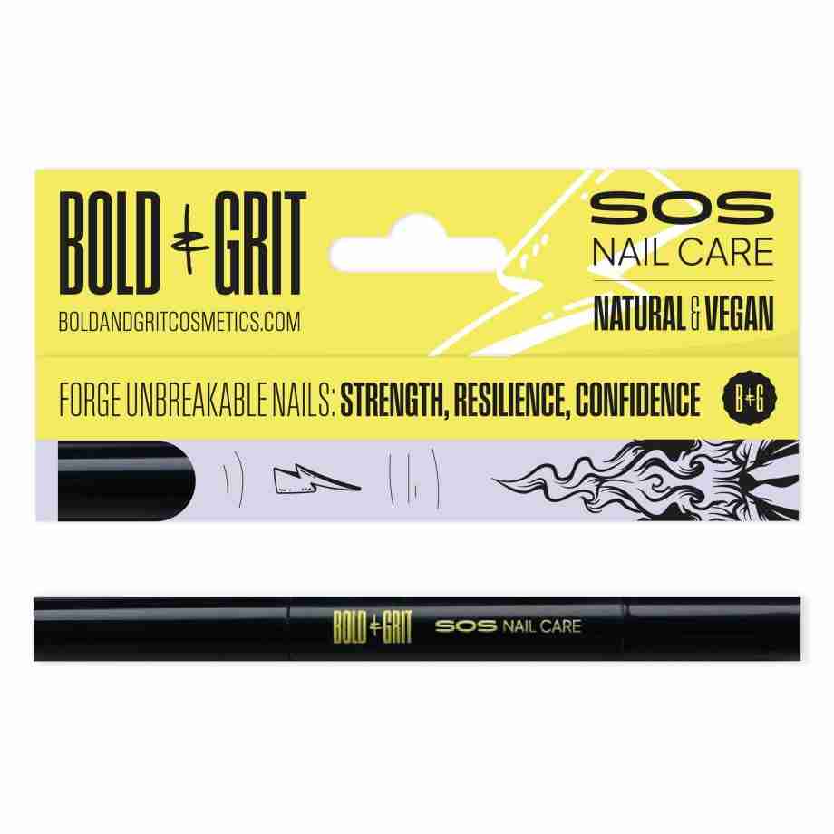Nail Care Serum in a black pen from Bold & Grit
