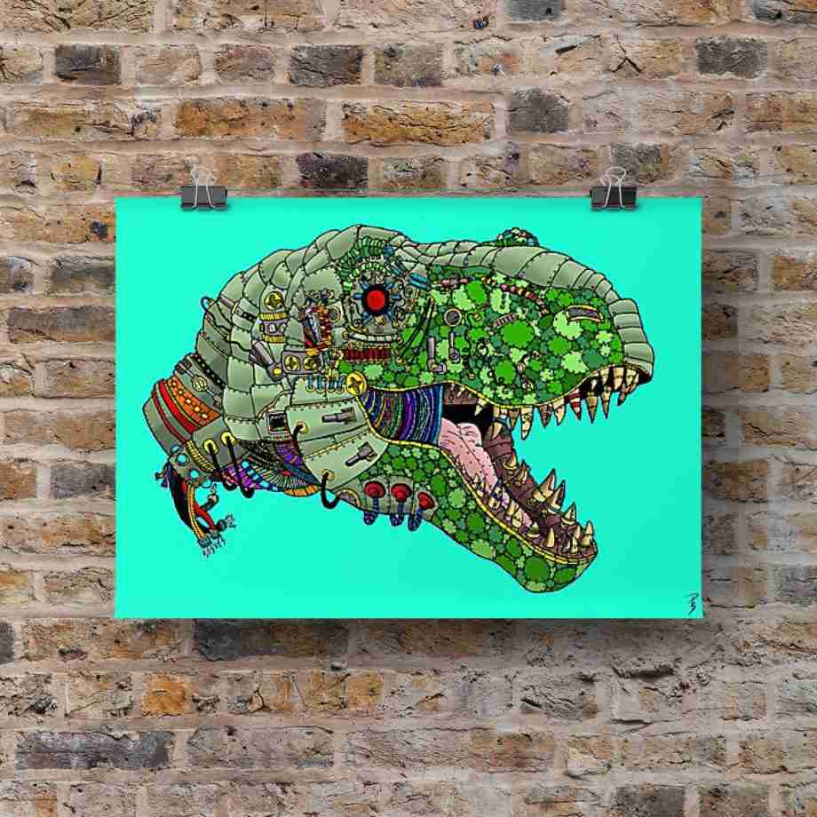 Tyrannosaurus Rex 2.0 Landscape Art Print