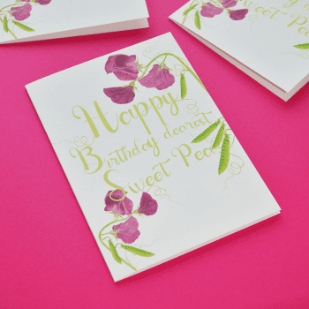 Happy Birthday Sweet Pea Card