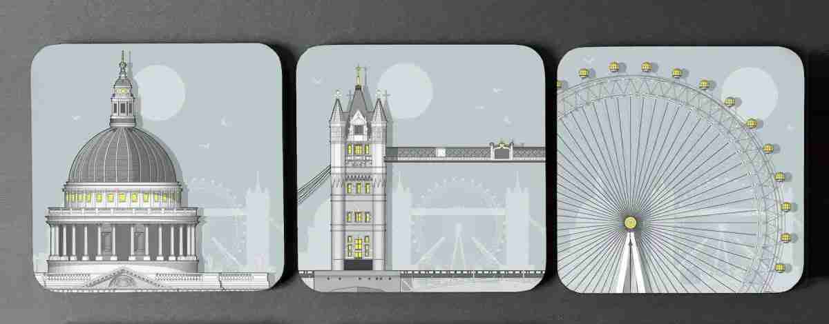 gifts for London Lovers - London coaster set
