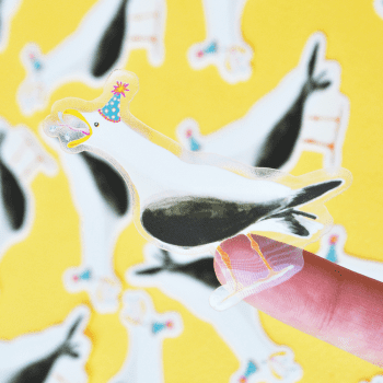 Vinyl Party Seagull Sticker