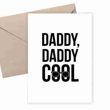 daddy cool father's Day card - black and white father's day card - Urban Makers