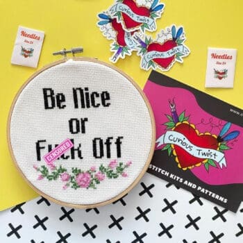 Be Nice Or F*ck Off- Cross Stitch Kit
