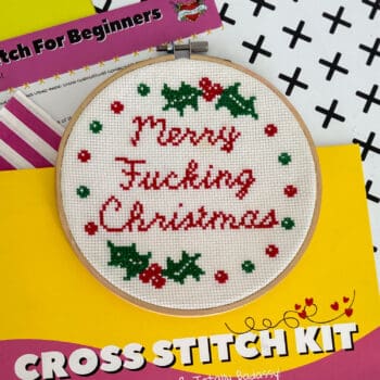 Merry F*cking Christmas Cross Stitch Kit