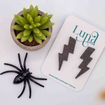 Large Lightning Bolt Statement Studs