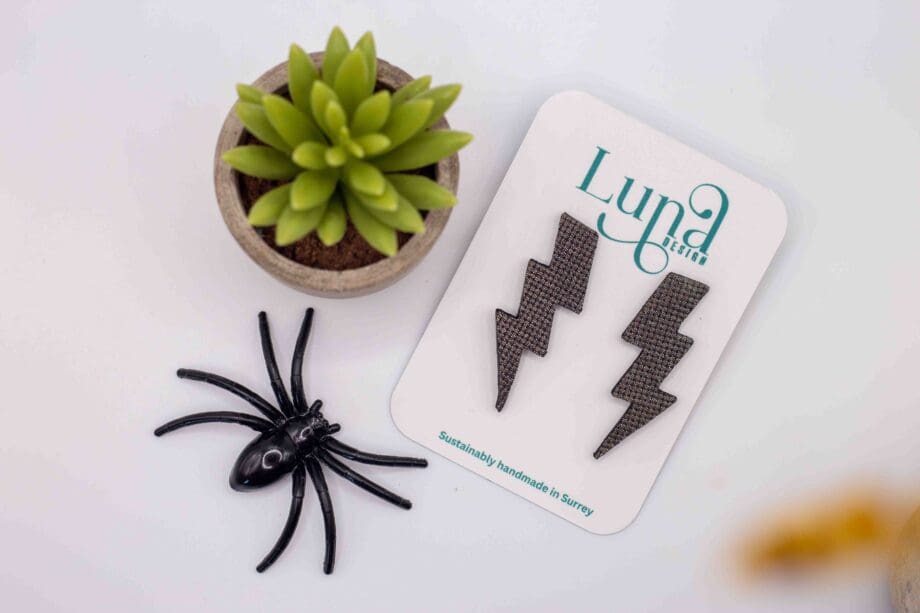 Large Lightning Bolt Statement Studs